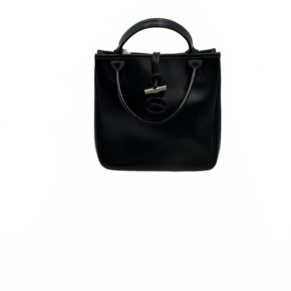 Longchamp Black Leather Roseau Toggle Purse | OS Mini Bag